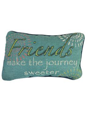 Friends Make The Journey Sweeter Tapestry Rectangular Decorative Throw Pillow